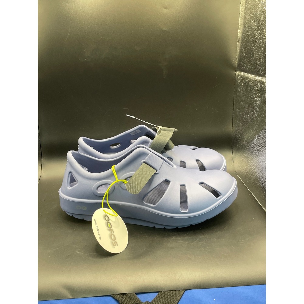 OOFOS OOCANDOO Water Drop Recovery Sandal Mens 8 Womens 10 Blue 1300